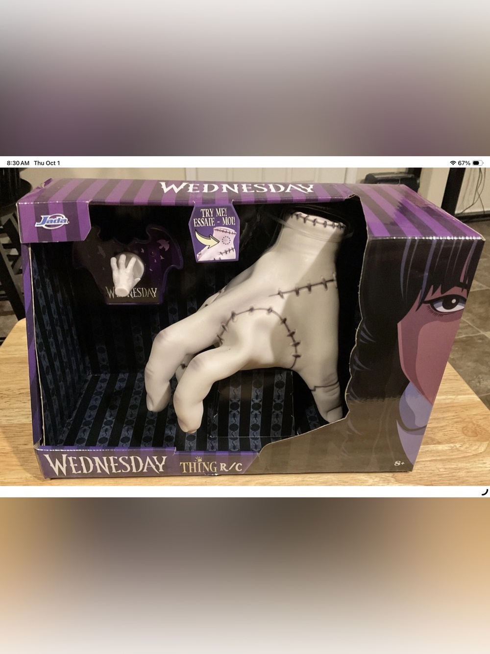 Jada Toys Wednesday Remote Control THING Hand w/Batteries Demo Works NIB